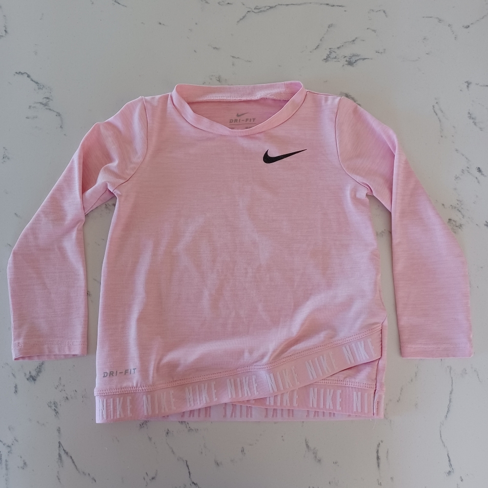 Nike Dri-Fit Long Sleeve Active Top, Pink - 24M